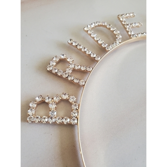 NWT Bride to Be Rose Gold Rhinestone Headband - Picture 4 of 5
